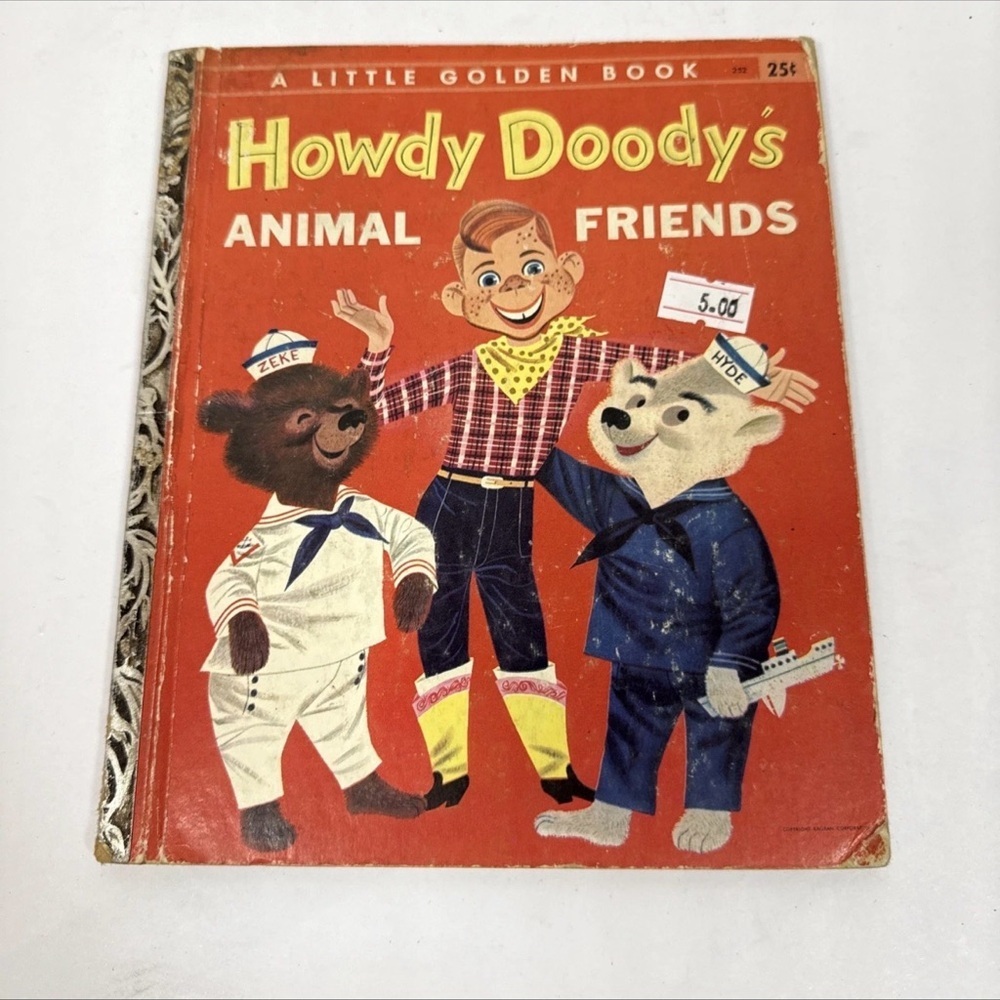 Howdy Doody's Animal Friends Book Little Golden Book Disney vintage